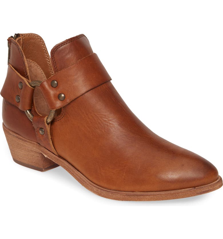 FRYE Ray Low Harness Bootie, Main, color, CARAMEL