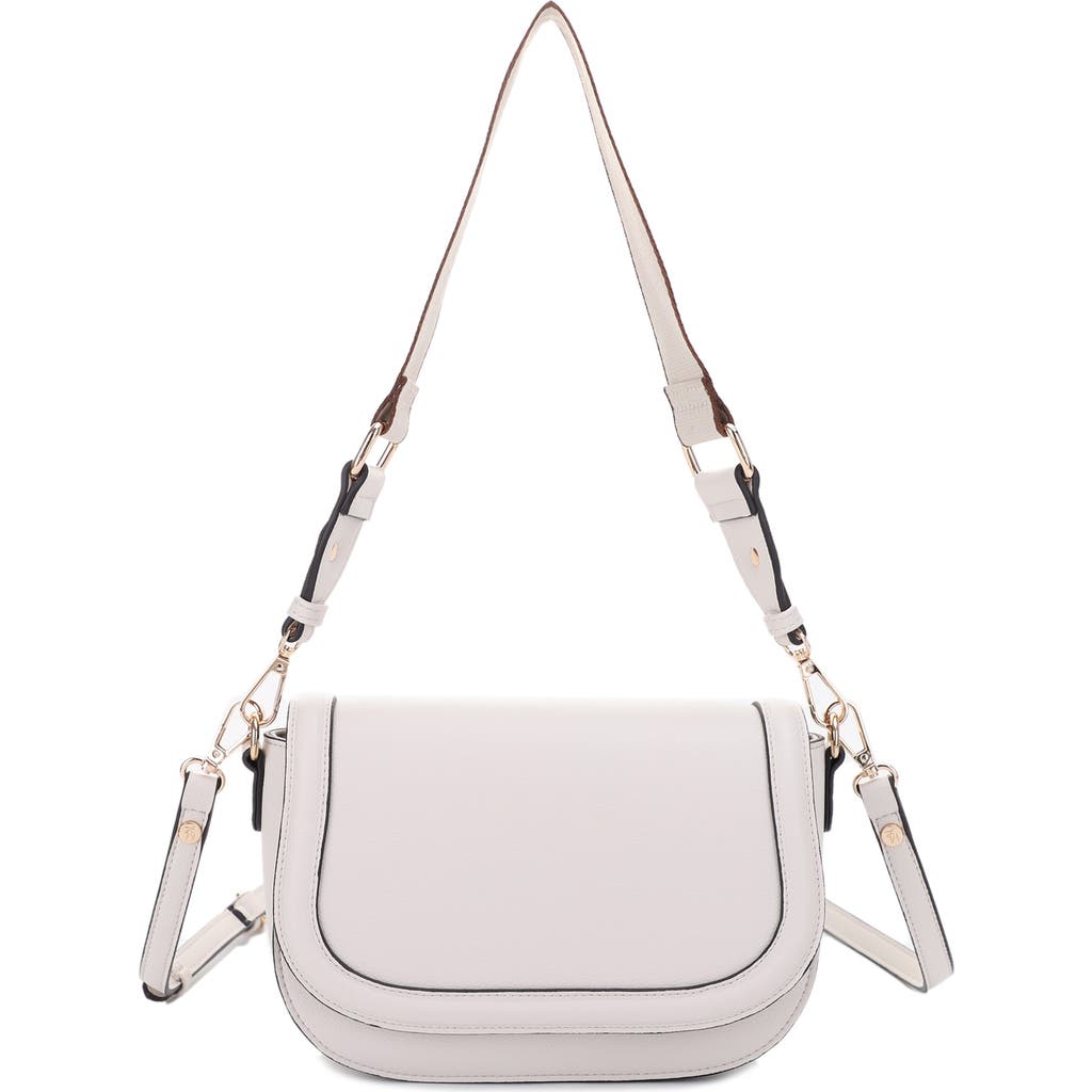 Mali + Lili Kiana Recycled Vegan Leather Crossbody Bag in Ivory
