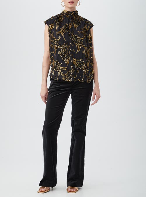 Trina Turk Imogene Silk-blend Top In Black