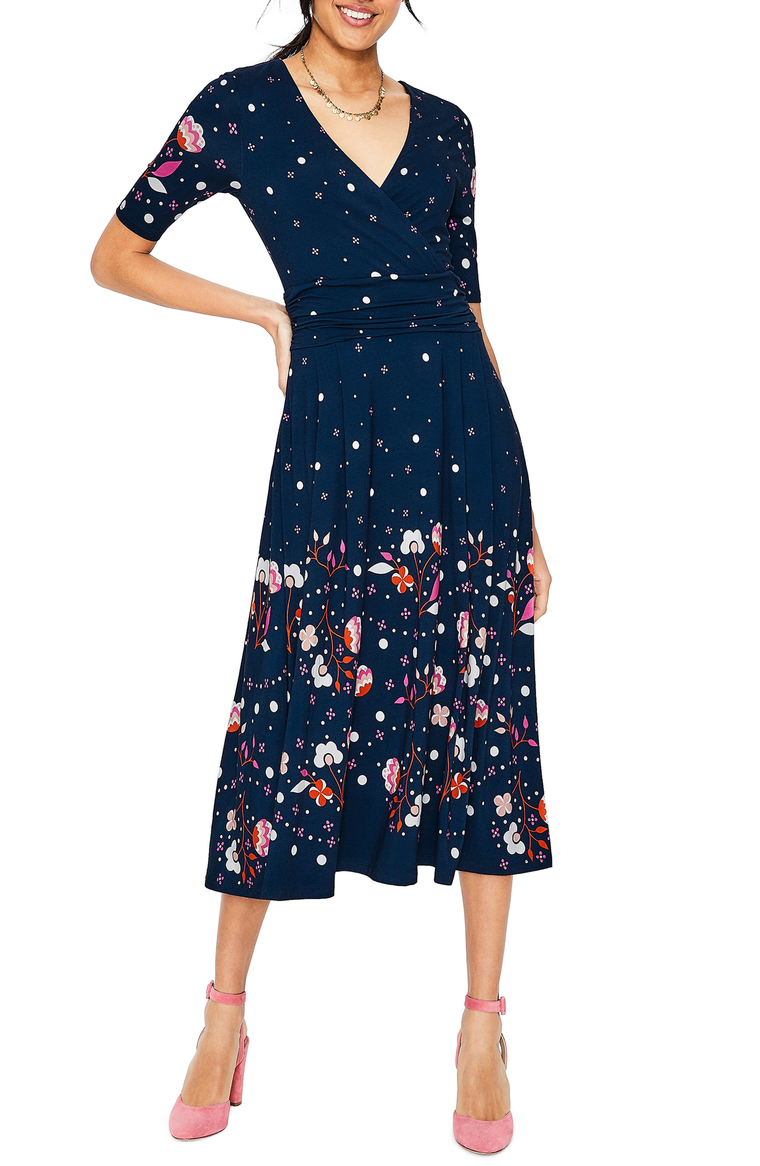 Boden Cassidy Faux Wrap Jersey Dress