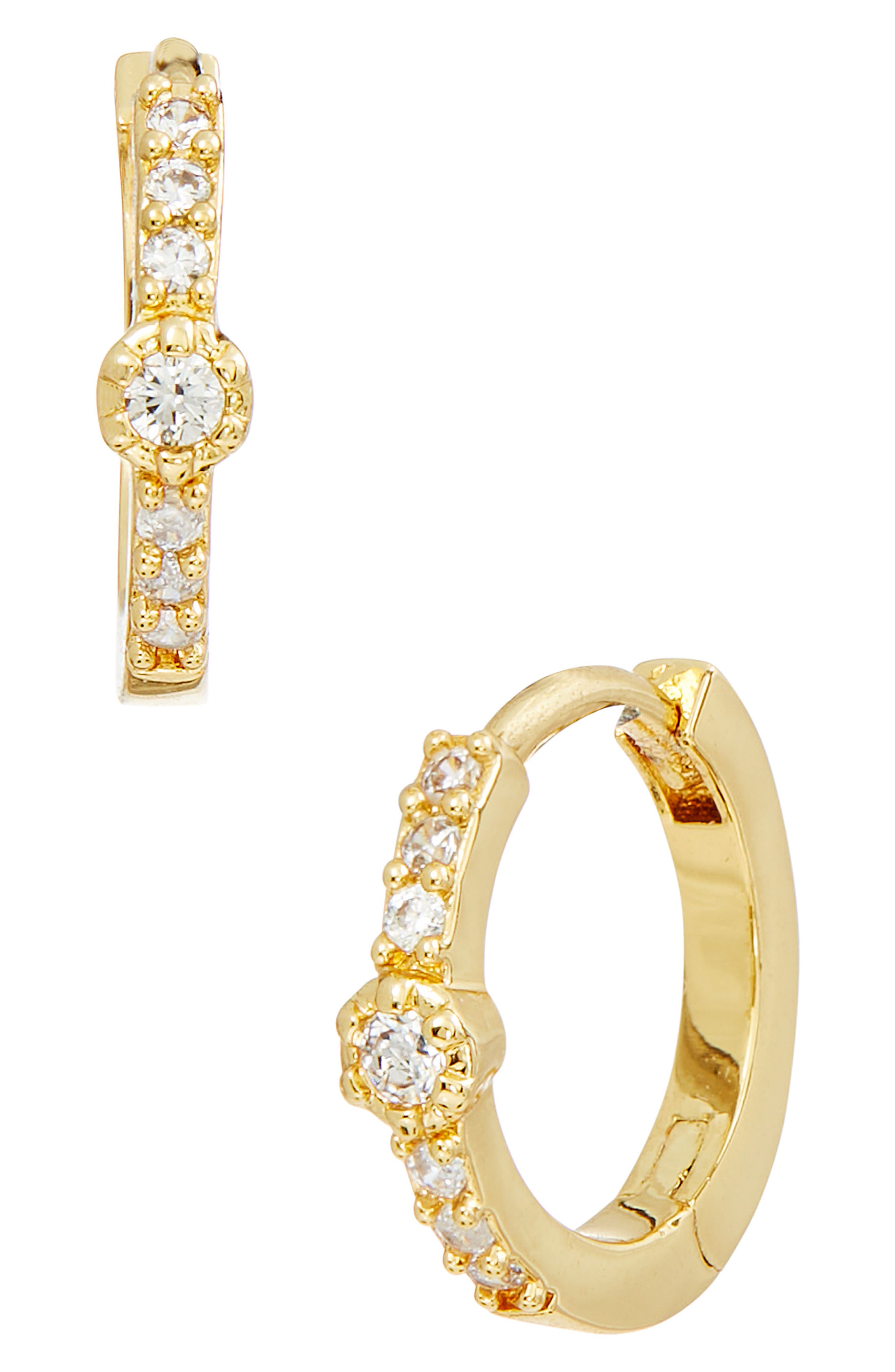 SAVVY CIE JEWELS Micro Pavé CZ Huggie Hoop Earrings Nordstromrack