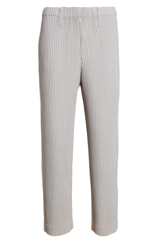 Shop Issey Miyake Pleated Pull-on Pants In Light Gray