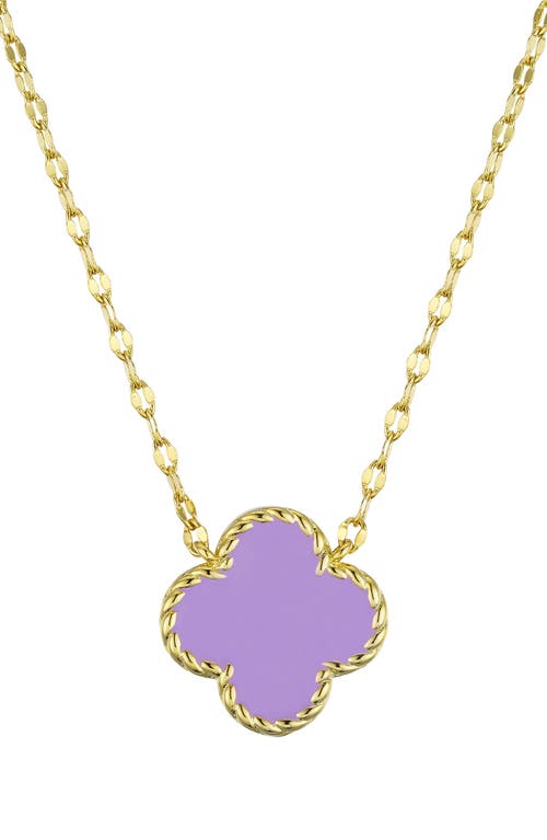 Lily Nily Kids' Clover Pendant Necklace in Purple at Nordstrom
