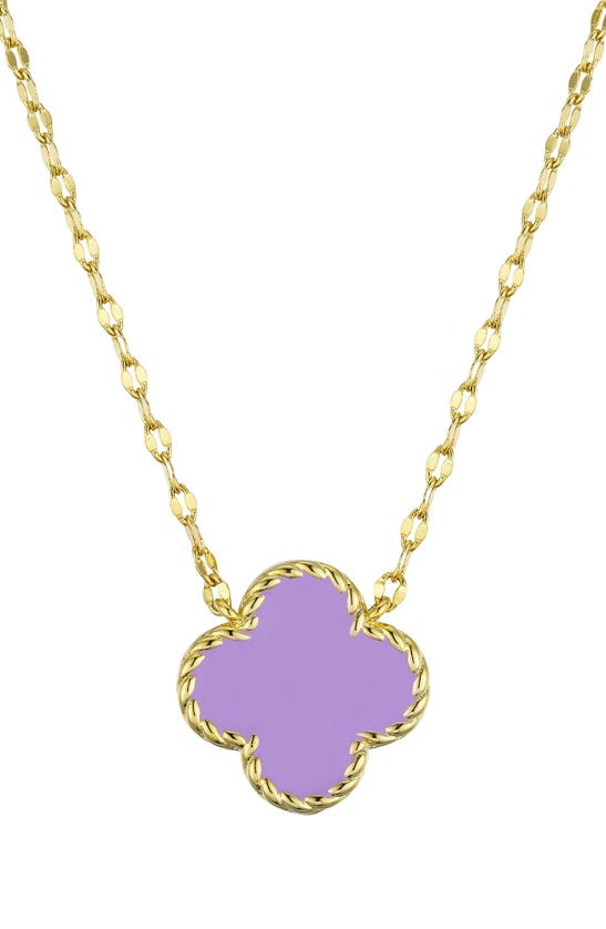 Lily Nily Kids' Clover Pendant Necklace In Purple