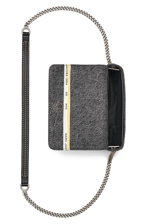 Shop Marc Jacobs The Mini Denim Crossbody Bag In Black Wash