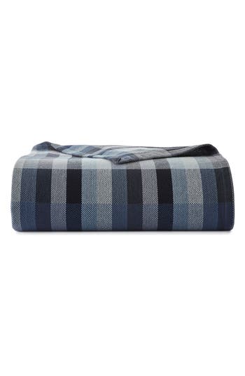 Eddie Bauer Windsor Stripe Cotton Blanket In Open Medium Blue