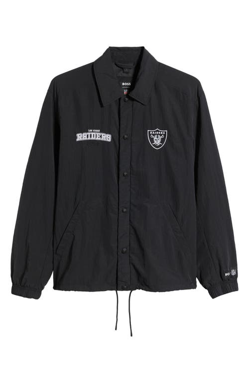 Shop Hugo Boss Boss X Nfl Otto Jacket In Las Vegas Raiders