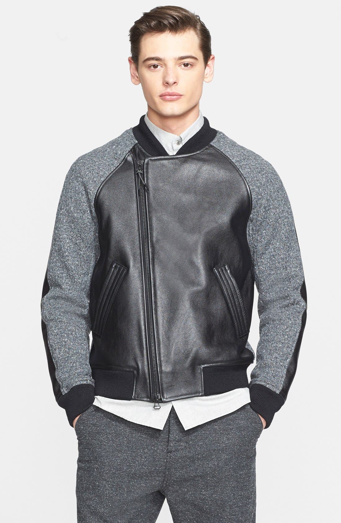 wings + horns Mixed Media Bomber Jacket Nordstrom