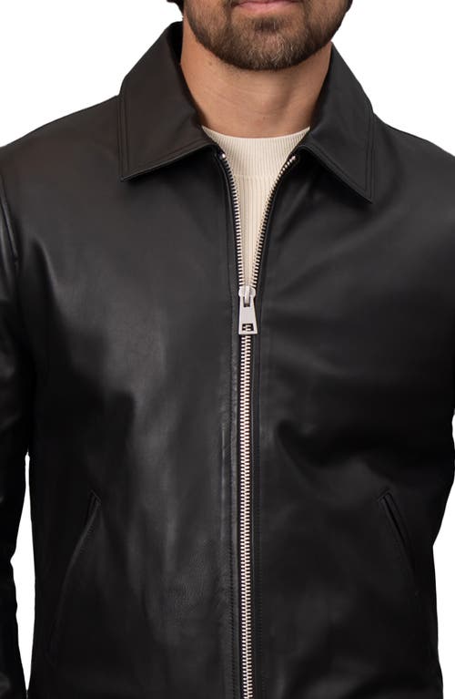 Shop Bagatelle Nappa Leather Zip Jacket In Black