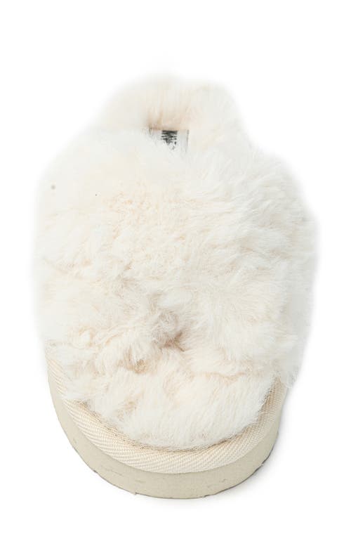 Shop Minnetonka Teddy 3 Faux Fur Slipper In Cream