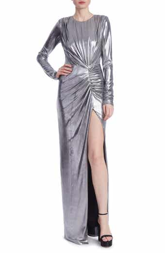 Long Metallic Geometric Dress