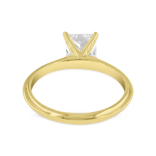 LUVMYJEWELRY LUVMYJEWELRY GALINA 14K YELLOW GOLD PRINCESS CUT LAB GROWN DIAMOND ENGAGEMENT RING 