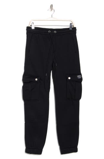 Wesc Slim Fleece Utility Joggers In Black