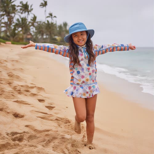 Uv Skinz 2pc Long Sleeve Sunny Swim Set In Summer Garden