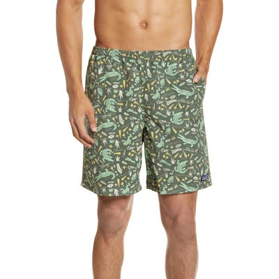 Patagonia Baggies 7-Inch Swim Trunks, Green