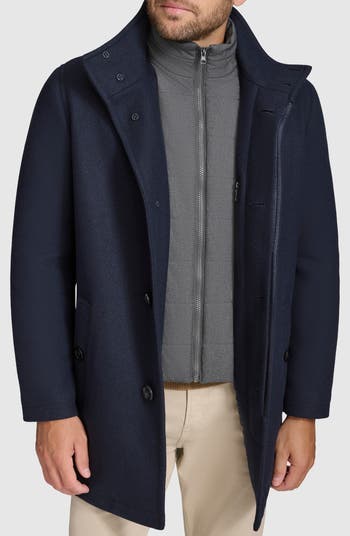 Andrew Marc Wool Blend Twill Car Coat Nordstrom