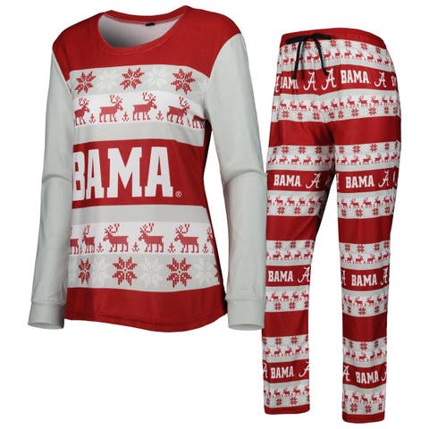 Chicago Cubs Ugly Christmas Raglan Pajamas Set