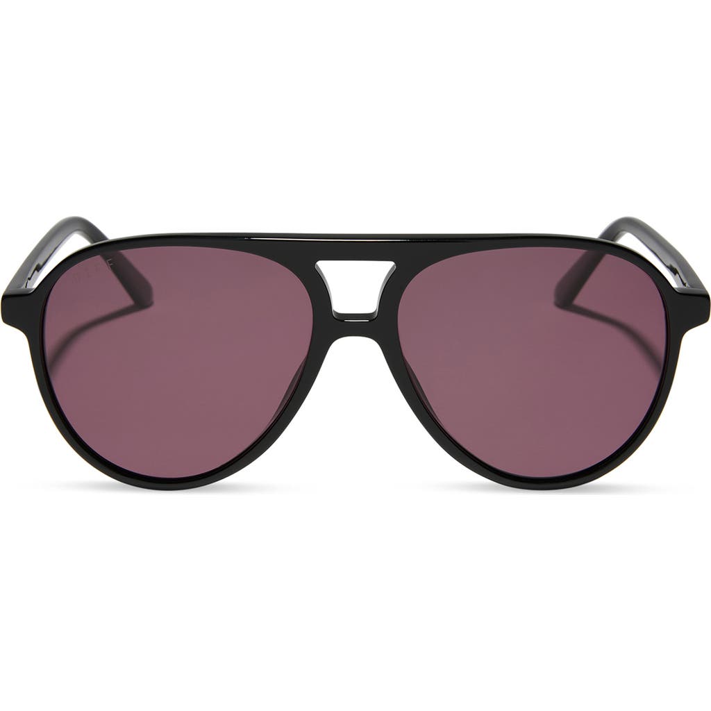 Diff Tosca Ii 56mm Aviator Sunglasses In Aubergine