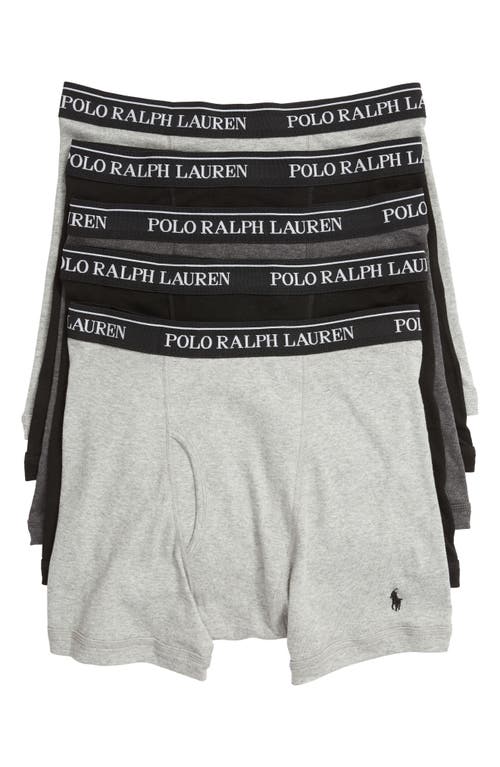 UPC 738994668356 product image for Polo Ralph Lauren 5-Pack Cotton Boxer Briefs in Grey Multi at Nordstrom, Size X- | upcitemdb.com