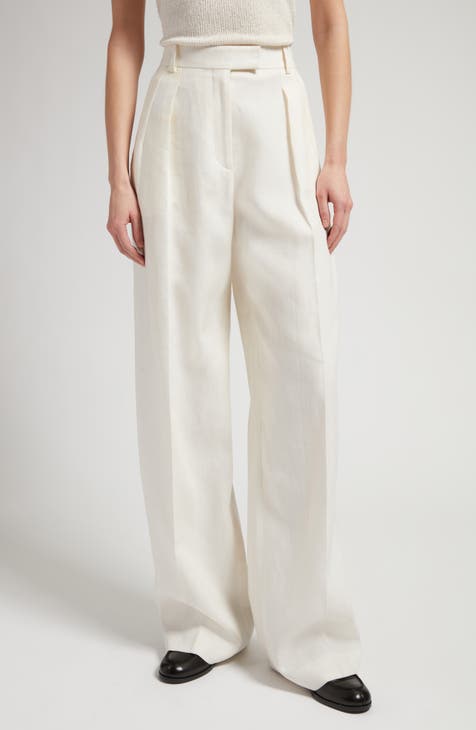 Boden Women's Brand New 100% Linen White Pants Trousers Capris US 18 L*