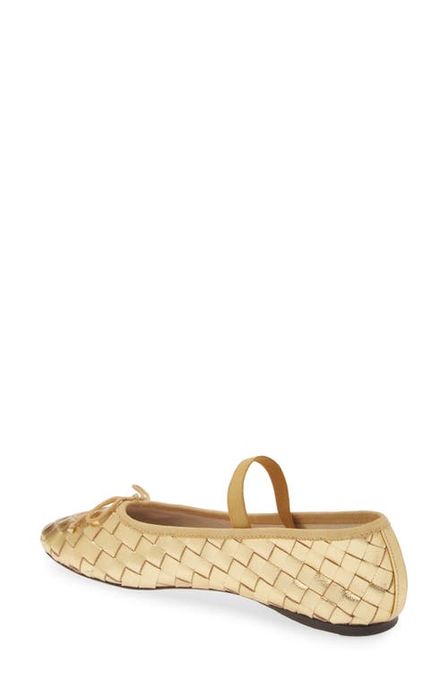 Shop Loeffler Randall Leonie Soft Mary Jane Ballet Flat In Gold