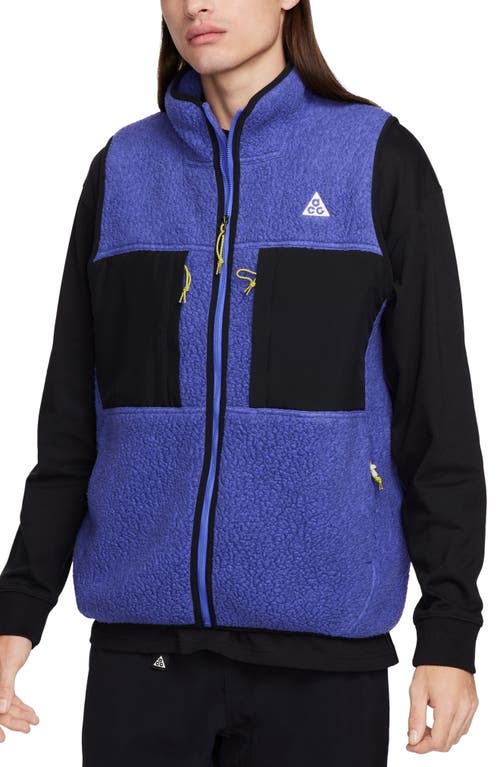 Shop Nike Acg Arctic Wolf High Pile Fleece Vest In Persian Violet/black/white