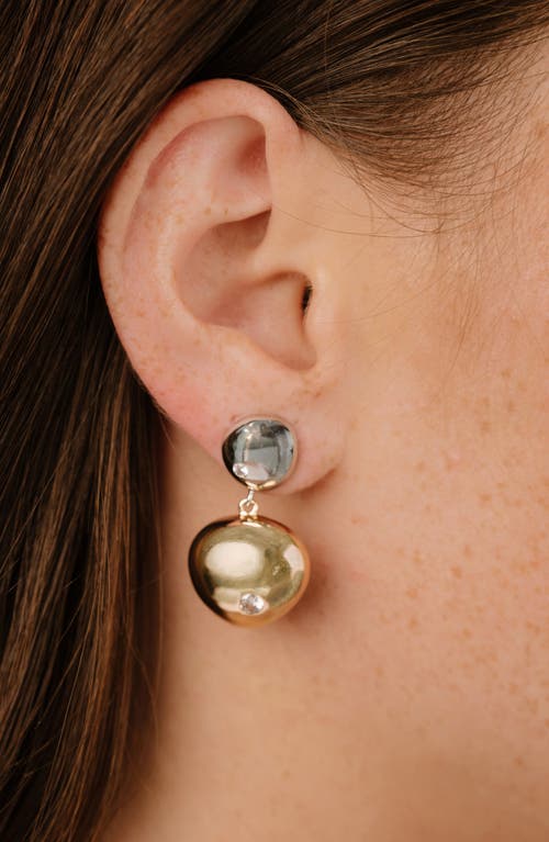 Shop Ettika Polished Pebble Drop Earrings In Gold/silver