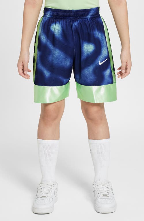 Shop Nike Kids' Dri-fit Elite Athletic Shorts In Vapor Green/blue/white