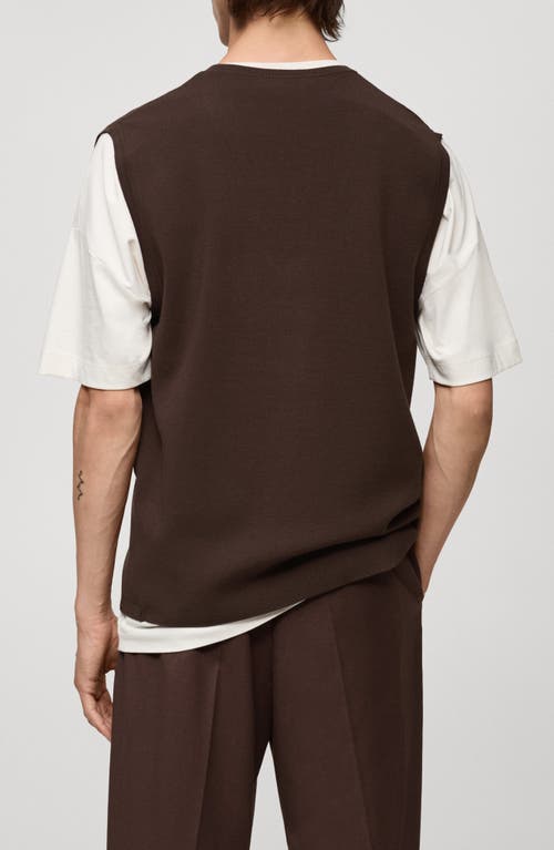 Shop Mango V-neck Vest In Coffee