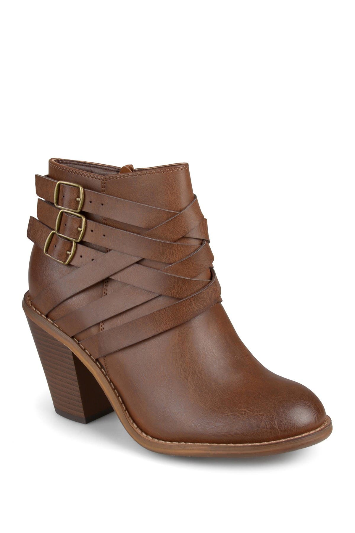 journee collection strap bootie