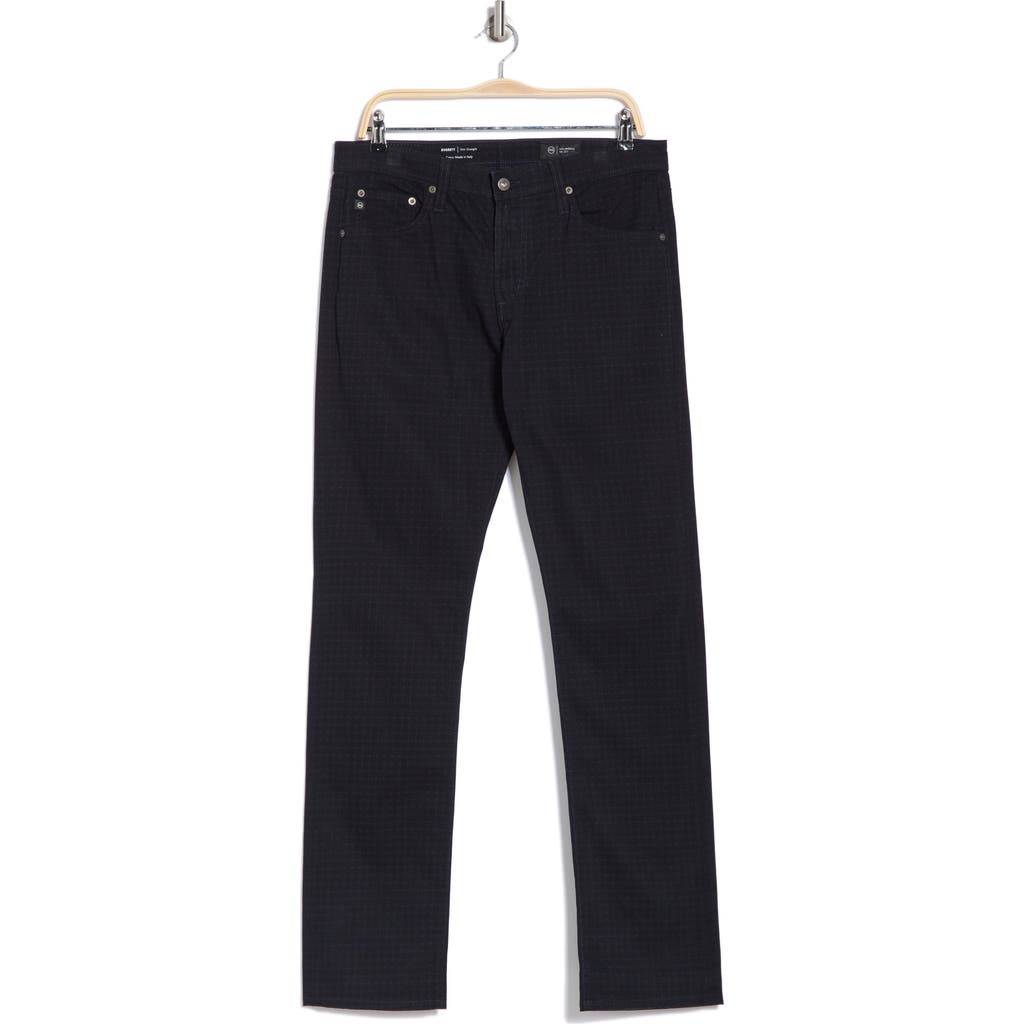 Ag Sud Print Slim Straight Leg Pants In Brant Blue Multi