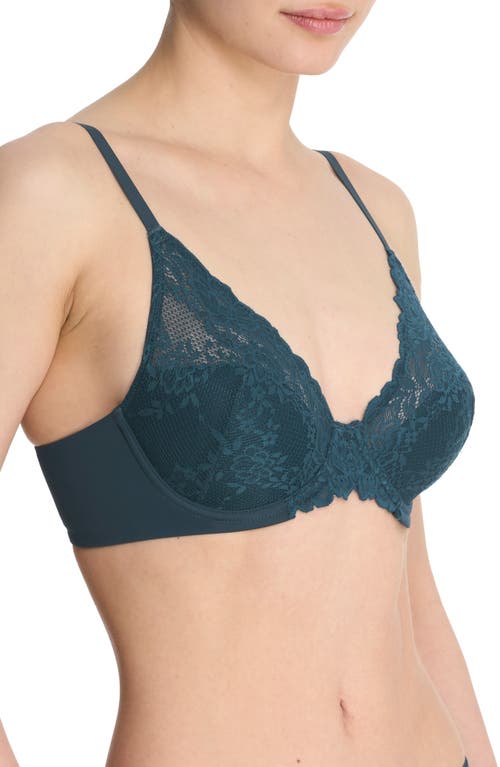 Shop Natori Heavenly Underwire Convertible Plunge Bra In Crystal Teal