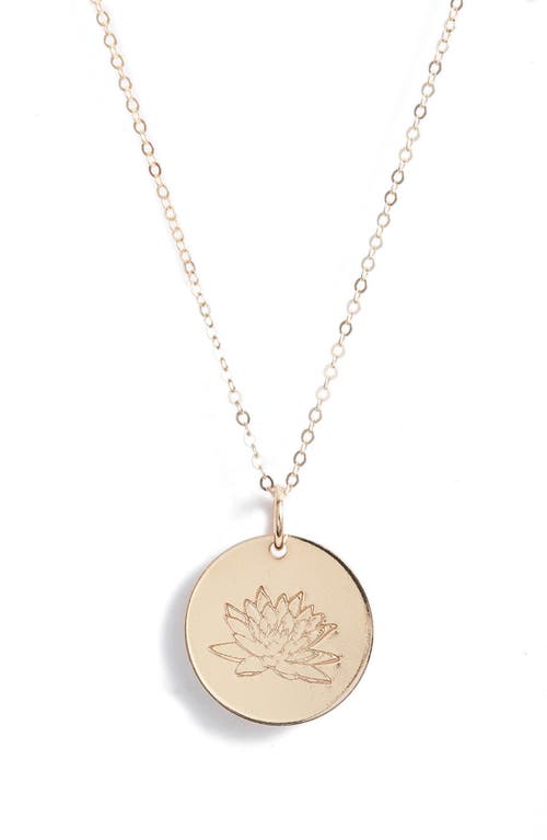 Birth Flower Necklace in 14K Gold Fill - July