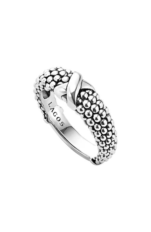 LAGOS Signature Caviar Ring in Silver at Nordstrom