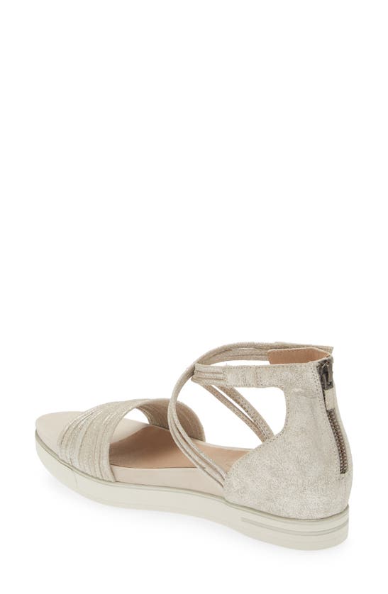 Shop Eileen Fisher Shae Strappy Sandal In Platinum
