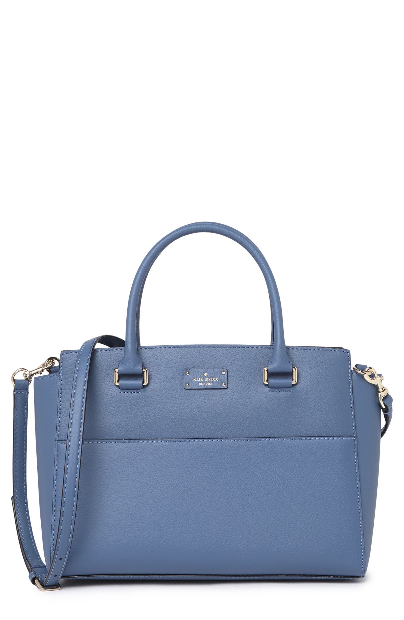 Kate Spade Lana Leather Satchel Bag In Constellation Blue | ModeSens
