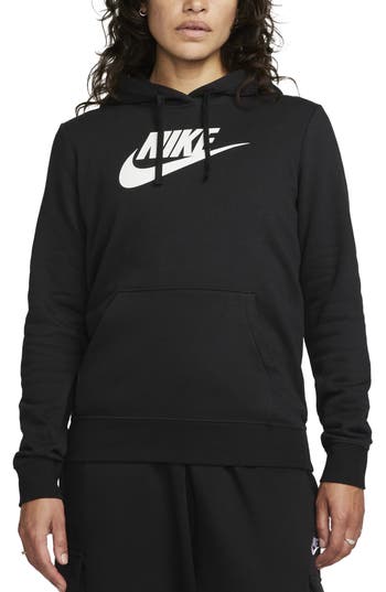 Shop Nike Sportswear Club Fleece Hoodie In Black/white