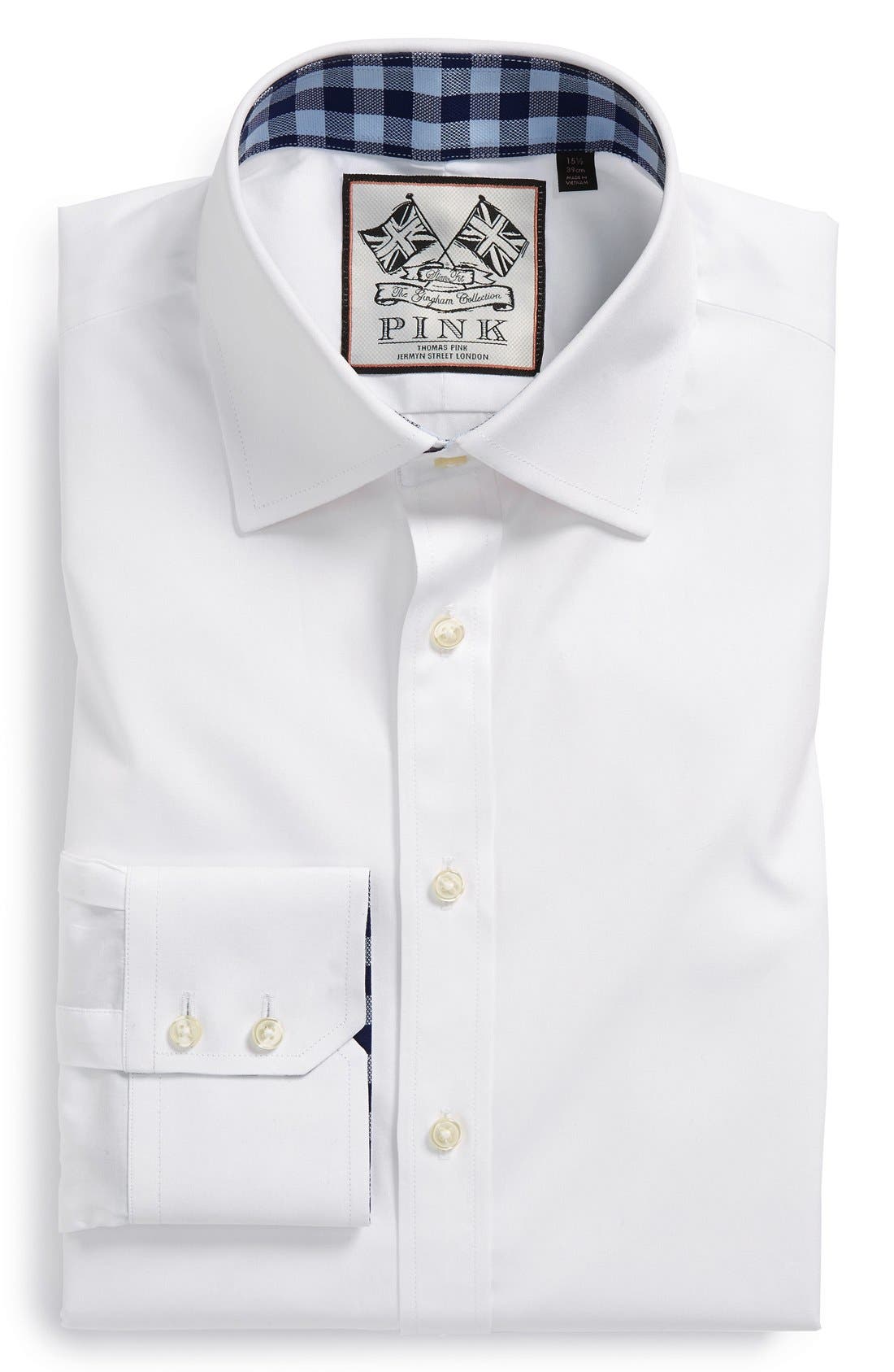 Thomas Pink Slim Fit Solid Dress Shirt Nordstrom