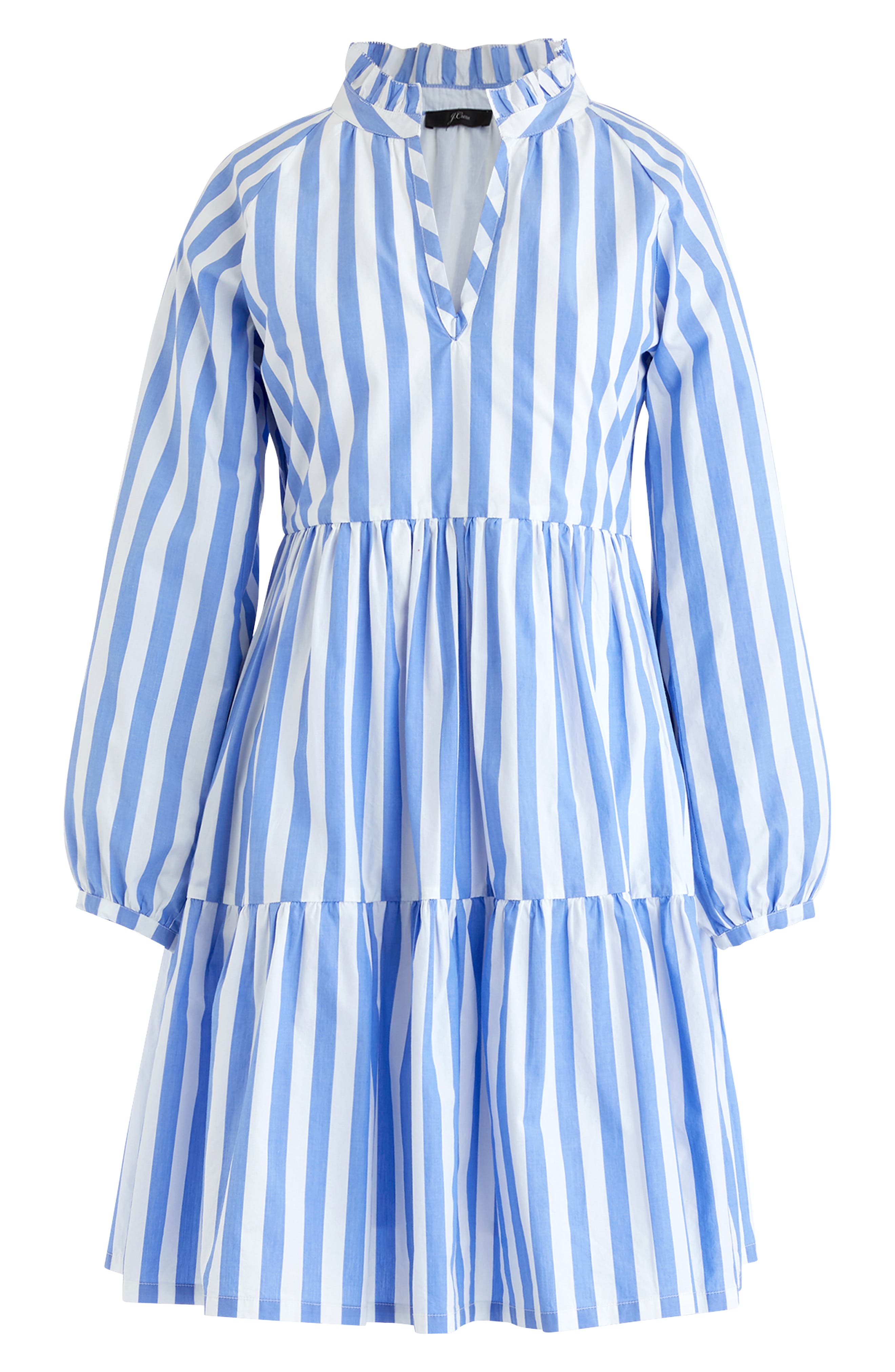 j crew tiered popover dress