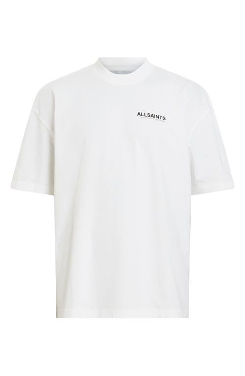 Shop Allsaints New York Logo Graphic T-shirt In Ashen White