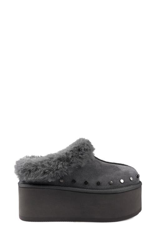 Shop Candies Candie's Sabi Faux Fur Platform Slipper In Grey