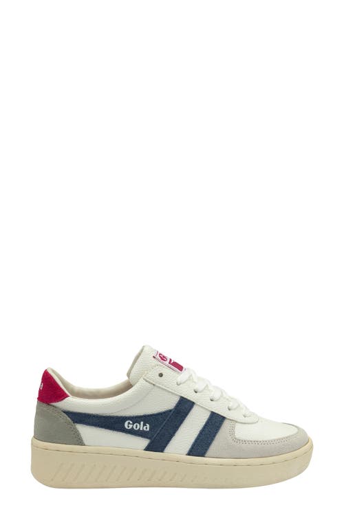 Gola Classics Grandslam Trident Sneaker In White/moonlight/fuchsia