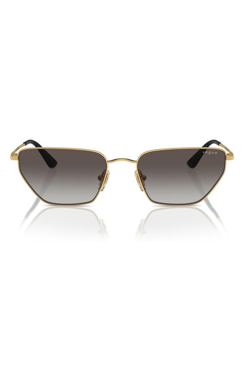 Vogue 56mm Gradient Irregular Sunglasses In Gold