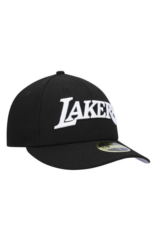 Men's New Era Black Los Angeles Lakers Team Logo Low Profile