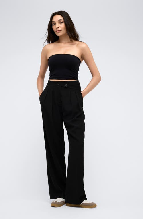 Shop Kenneth Cole Seamless Crop Tube Top In Black