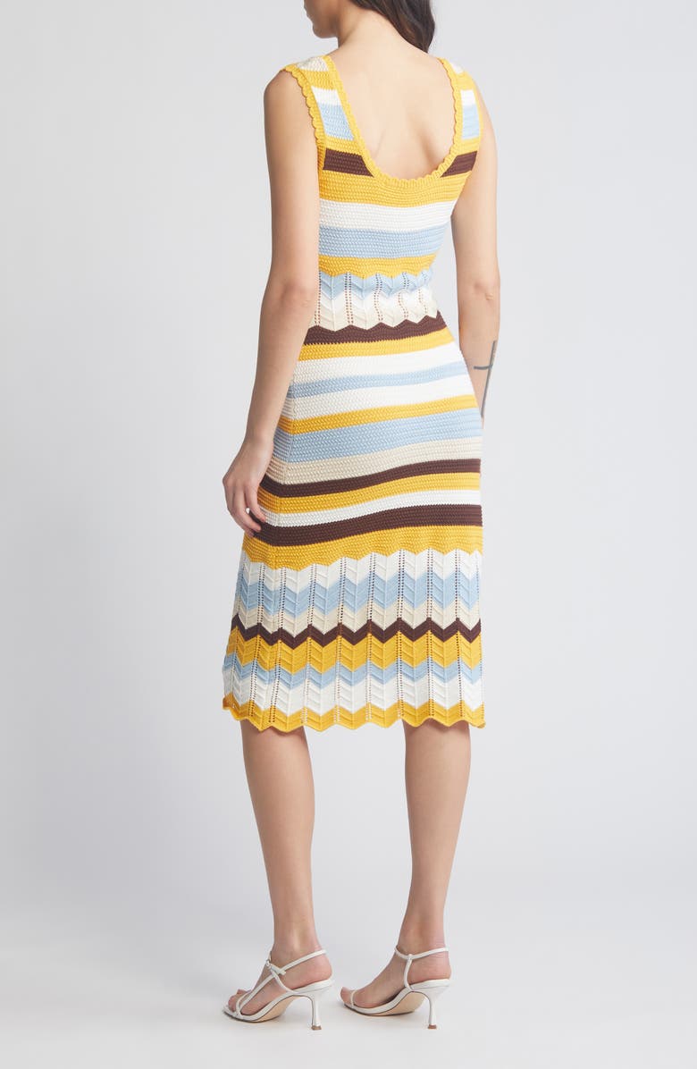 French Connection Nellis Stripe Sleeveless Cotton Sweater Dress | Nordstrom