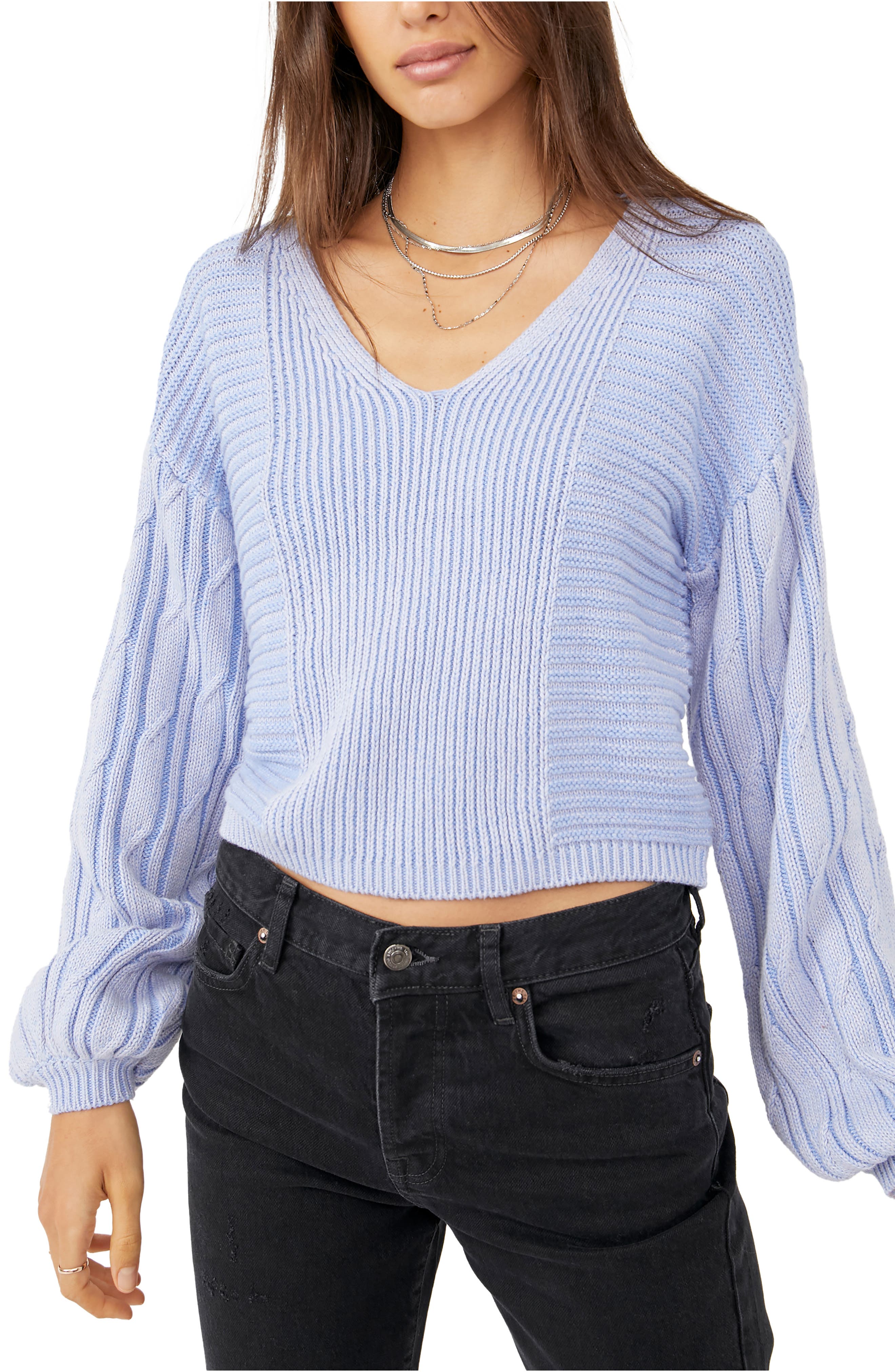 ladies cotton v neck sweaters