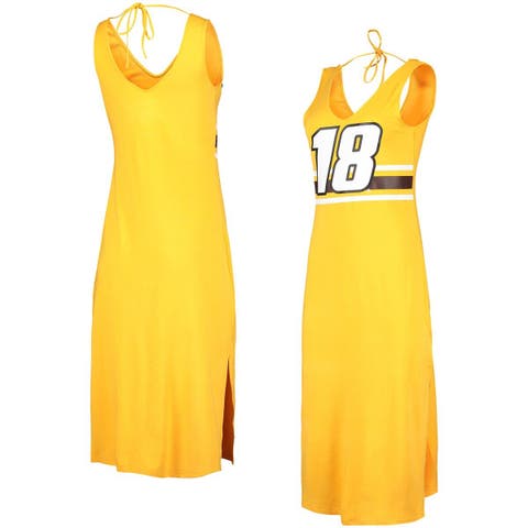 Women's G-III 4Her by Carl Banks Black/Gray Pittsburgh Steelers 12th Inning Colorblock Dress Size: Small