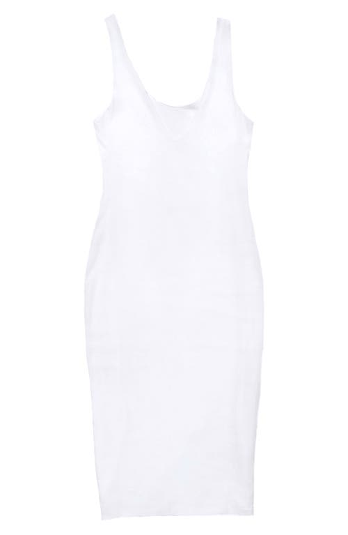 Reversible Sleeveless Body-Con Dress in Ivory