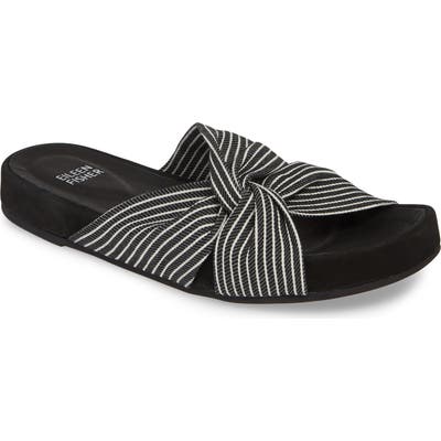 Eileen Fisher Pall Twisted Slide Sandal- Black